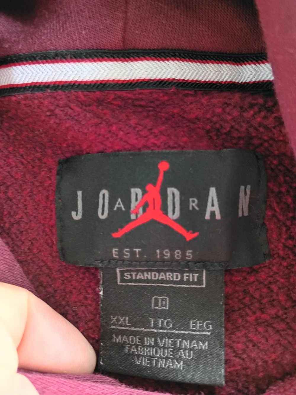 Jordan Men’s Maroon Star Graphic Hoodie